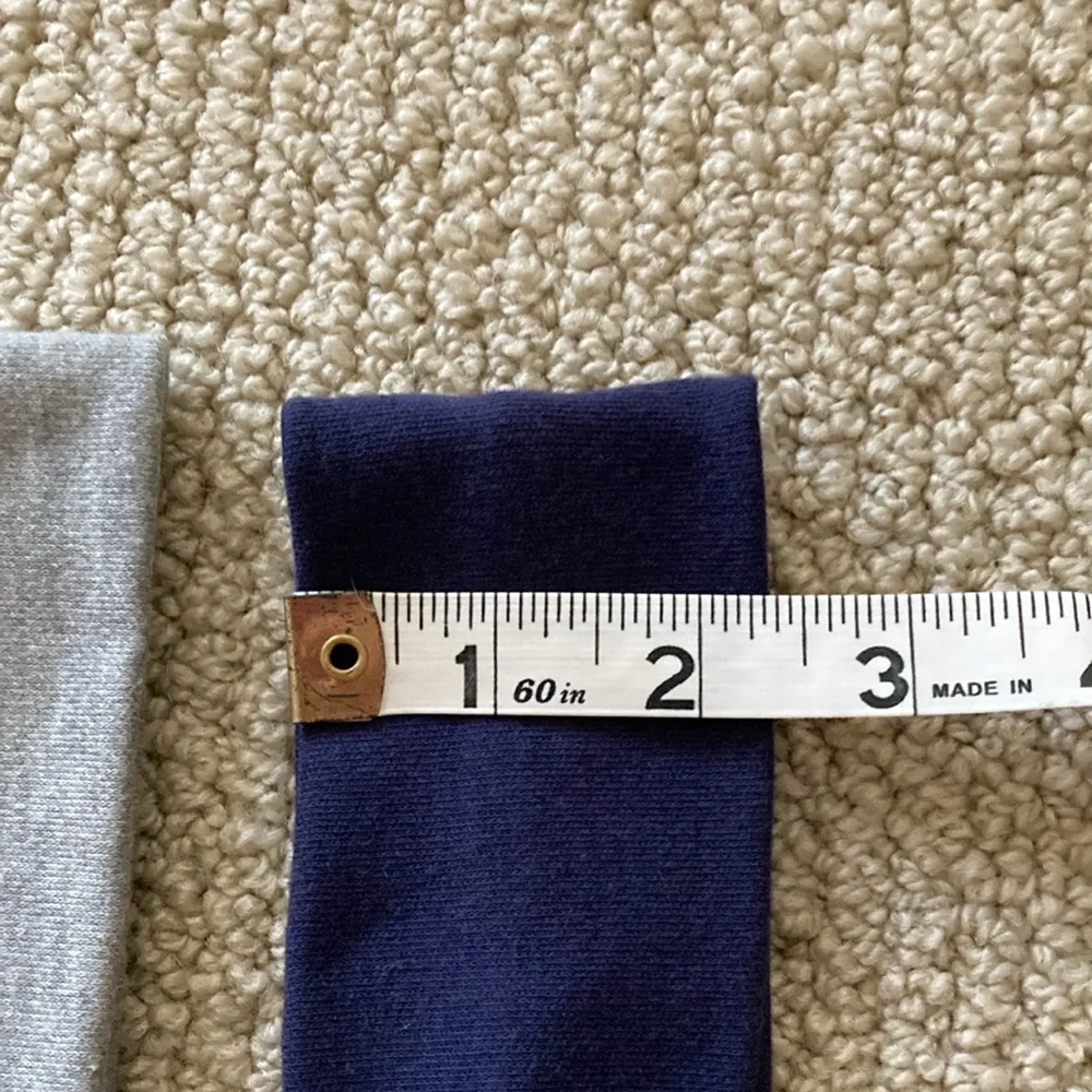 Texas Bluebonnets TXBB Cotton Stretchy Headbands Hair Accessories Blue Grey NWOT